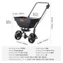 VEVOR Broadcast Spreader, Walk-Behind Turf Spreader with 8" Wheels, Steel Push Fertilizer Spreader, Garden Seeder, and Salt Spreader, Designed for Residential, Farm, and Tough Terrain, Black