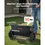 VEVOR Lawn Drop Spreader, 50LBS Capacity, Walk-Behind Push Spreader, 18 in Spreading Width, 10 in All Terrain Pneumatic Tires, Lawn Spreaders with Hopper Grate, for Seed, Fertilizer, Salt, Ice Melt