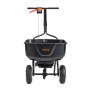 VEVOR Walk Behind Spreader, 60LBS Capacity, Push Spreader with Hopper Grate, 0-9.8 ft Spreading Width, 8 in All Terrain Pneumatic Tires, Garden & Lawn Broadcast Spreaders, for Seed, Fertilizer