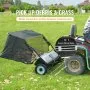 VEVOR Tow Behind Lawn Sweeper, 127 cm Pull Behind Lawn Sweeper, 26 cu. ft Large Capacity Leaf & Grass Collector, Heavy Duty Garden Sweeper with Adjustable Sweeping Height for Yard, Lawn, Farm