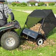 VEVOR Lawn Sweeper Tow Behind Leaf Yard Collector 50" 26 Cu. Ft. Adjustable