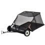 VEVOR Tow-Behind Lawn Sweeper 42-inch Leaf Yard Collector 12 cu.ft. Adjustable