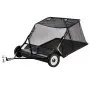 VEVOR 42-inch Lawn Sweeper Tow Behind, 12 cu.ft. Large Pull Behind Grass Sweeper, Heavy Duty Leaf & Grass Collector with Dumping Rope Design, Adjustable Sweeping Height for Picking Up Debris & Grass