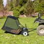 VEVOR 52-inch Lawn Sweeper Tow Behind, 26 cu.ft. Large Pull Behind Grass Sweeper, Heavy Duty Leaf & Grass Collector with Dumping Rope Design, Adjustable Sweeping Height for Picking Up Debris & Grass
