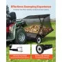 VEVOR Tow Behind Lawn Sweeper, 122cm Pull Behind Yard Sweeper, 26 cu. ft Hopper Bag Capacity, Leaf & Grass Collector with Dumping Rope, Adjustable Sweeping Height, Garden Sweepers for Lawn Farm