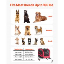 VEVOR Dog Bike Trailer Pet Bicycle Trailer Cat Carrier 100 lbs Water Resistant