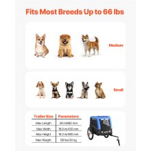 VEVOR Dog Bike Trailer Pet Bicycle Trailer Cat Carrier 66 lbs Water Resistant