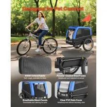 VEVOR Dog Bike Trailer Pet Bicycle Trailer Cat Carrier 66 lbs Water Resistant