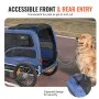 VEVOR Dog Bike Trailer, Supports up to 100 lbs, Pet Cart Bicycle Carrier, Easy Folding Frame with Quick Release Wheels, Universal Bicycle Coupler, Reflectors, Flag, Collapsible to Store, Blue/Black