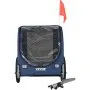 VEVOR Dog Bike Trailer, Supports up to 100 lbs, Pet Cart Bicycle Carrier, Easy Folding Frame with Quick Release Wheels, Universal Bicycle Coupler, Reflectors, Flag, Collapsible to Store, Blue/Black