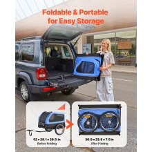 VEVOR Dog Bike Trailer Pet Bicycle Trailer Cat Carrier 40 kg Water Resistant