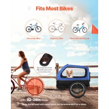 VEVOR Dog Bike Trailer Pet Bicycle Trailer Cat Carrier 88 lbs Water Resistant