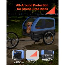 VEVOR Dog Bike Trailer Pet Bicycle Trailer Cat Carrier 88 lbs Water Resistant