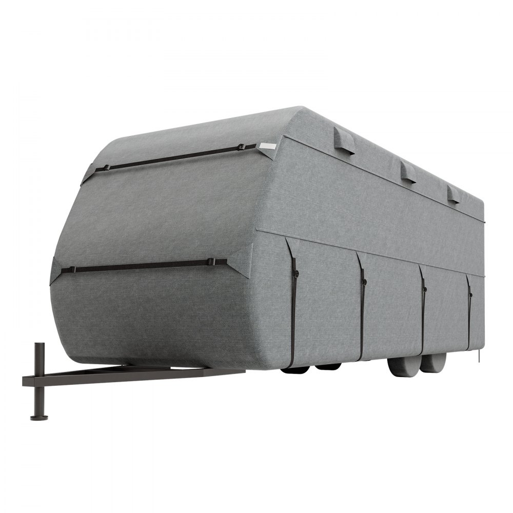 VEVOR Travel Trailer Cover, 28-31 ft RV Cover, Top 300D Oxford Fabric Camper Cover, Waterproof, Windproof and Rip-Stop Class A RV Cover, with Storage Bag, Repair Patches, Straps and Tire Covers