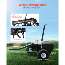 40-Inch Tow Behind Plug Aerator with Universal Hitch Lawn Aerator Tow Behind