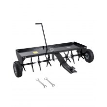 48-Inch Tow Behind Plug Aerator with Universal Hitch Lawn Aerator Tow Behind