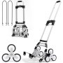 VEVOR Stair Climbing Cart Foldable Hand Truck 15.4''x10.6'' w/ Adjustable Handle
