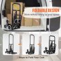 VEVOR Stair Climbing Cart Foldable Hand Truck 375 lbs Capacity w/ Backup Wheels