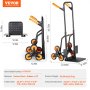 VEVOR Stair Climbing Cart Heavy Duty Folding Hand Truck Dolly 440 lbs 6 Wheels