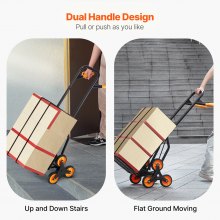 VEVOR Stair Climbing Cart Heavy Duty Folding Hand Truck Dolly 440 lbs 6 Wheels