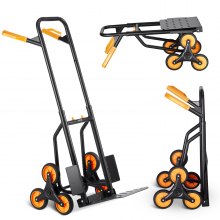 VEVOR Stair Climbing Cart Heavy Duty Folding Hand Truck Dolly 200 kg 6 Wheels