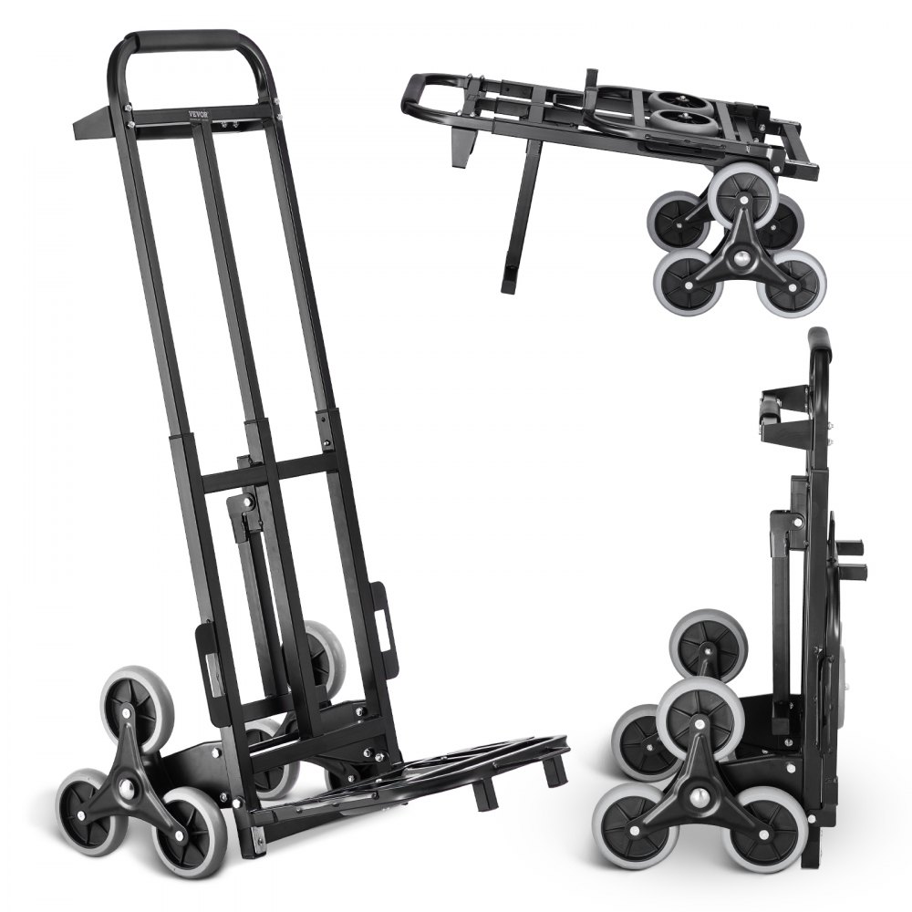 VEVOR Stair Climbing Cart Heavy Duty Folding Hand Truck Dolly 208 kg 6 Wheels