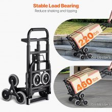 Stair Climbing Cart Heavy Duty Folding Hand Truck Dolly 460 lbs 6 Wheels