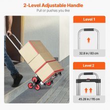 VEVOR Stair Climbing Cart Heavy Duty Folding Hand Truck Dolly 118 kg 10 Wheels