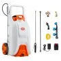 13.1Gal Battery Powered Sprayer with Cart Wheeled 0-80 PSI Electric Weed Sprayer