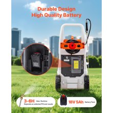13.1Gal Battery Powered Sprayer with Cart Wheeled 0-80 PSI Electric Weed Sprayer