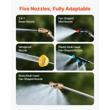 13.1Gal Battery Powered Sprayer with Cart Wheeled 0-80 PSI Electric Weed Sprayer