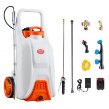 13.1Gal Battery Powered Sprayer with Cart Wheeled 0-80 PSI Electric Weed Sprayer