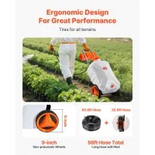 10 Gal Battery Powered Sprayer with Cart Wheeled 0-80 PSI Electric Weed Sprayer