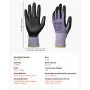 Guantes de trabajo (12 pares) con revestimiento de nitrilo para pantalla táctil, para jardinería y construcción