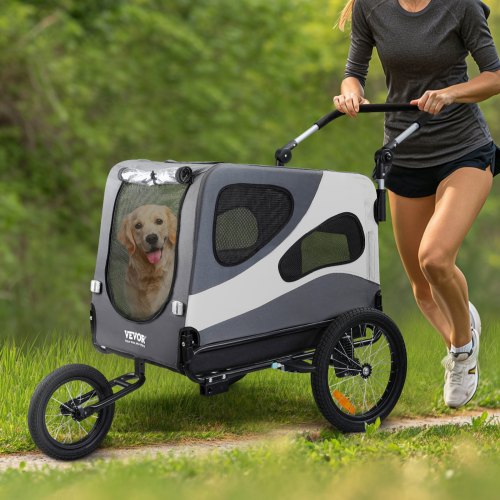 Bike Trailer For Dogs Dog Stroller For Large Dogs 50lbs VEVOR Dog