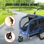 VEVOR Dog Bike Trailer, Supports up to 100 lbs, 2-in-1 Pet Stroller Cart Bicycle Carrier, Easy Folding Cart Frame with Quick Release Wheels, Universal Bicycle Coupler, Reflectors, Flag, Blue/Black