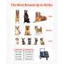 VEVOR Dog Bike Trailer, Supports up to 88 lbs, 2-in-1 Pet Stroller Cart Bicycle Carrier for Small & Large Dogs, Easy Folding Frame with Quick Release Wheel, Universal Bicycle Coupler, Internal Leash
