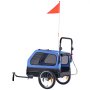 VEVOR Dog Bike Trailer, Supports up to 40 kg, 2-in-1 Pet Stroller Cart Bicycle Carrier for Small & Large Dogs, Easy Folding Frame with Quick Release Wheel, Universal Bicycle Coupler, Internal Leash