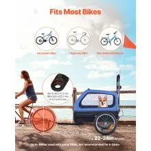 VEVOR Dog Bike Trailer Pet Bicycle Trailer & Stroller 88 lbs Water Resistant