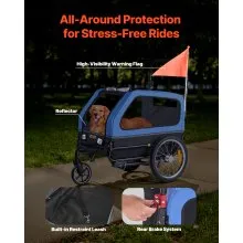 VEVOR Dog Bike Trailer Pet Bicycle Trailer & Stroller 88 lbs Water Resistant