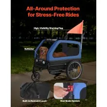 VEVOR Dog Bike Trailer Pet Bicycle Trailer & Stroller 88 lbs Water Resistant