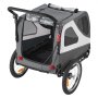 VEVOR Dog Bike Trailer, Supports up to 100 lbs, 2-in-1 Pet Stroller Cart Bicycle Carrier for Small & Large Dogs, Easy Folding Frame with Quick Release Wheel, Universal Bicycle Coupler, Internal Leash