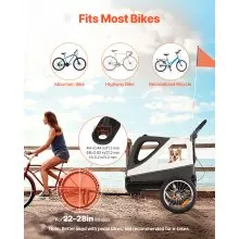 VEVOR Dog Bike Trailer Pet Bicycle Trailer & Stroller 100 lbs Water Resistant
