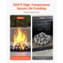 1-2 Inch 48 Pcs Ceramic Fire Pebble Stones Lava Rocks Reusable
