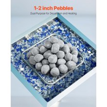 1-2 Inch 48 Pcs Ceramic Fire Pebble Stones Lava Rocks Reusable
