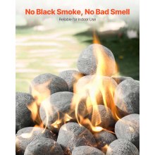 1-2 Inch 48 Pcs Ceramic Fire Pebble Stones Lava Rocks Reusable