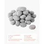 VEVOR Ceramic Fire Pebble Stones, 50.8-76.2 mm 30 Pcs Lava Rocks, Reusable Fire Pit Stones Indoor and Outdoor Use, Decorative Firepit Rocks for Propane/Gas Fireplace, Stove, Courtyard, Camping
