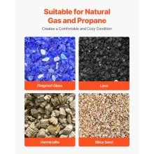 2-3 Inch 30 Pcs Ceramic Fire Pebble Stones Lava Rocks Reusable