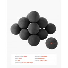 3 Inch 15 Pcs Ceramic Fire Balls Round Fire Stones Reusable Lava Rocks