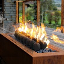 3 Inch 15 Pcs Ceramic Fire Balls Round Fire Stones Reusable Lava Rocks
